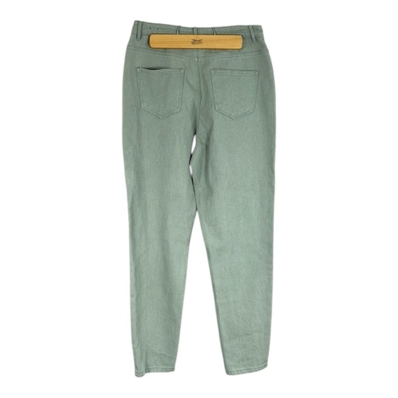 Missguided Riot High Rise Sage Green Cord Textured Mom Jeans Size 6 - Picture 3 of 6